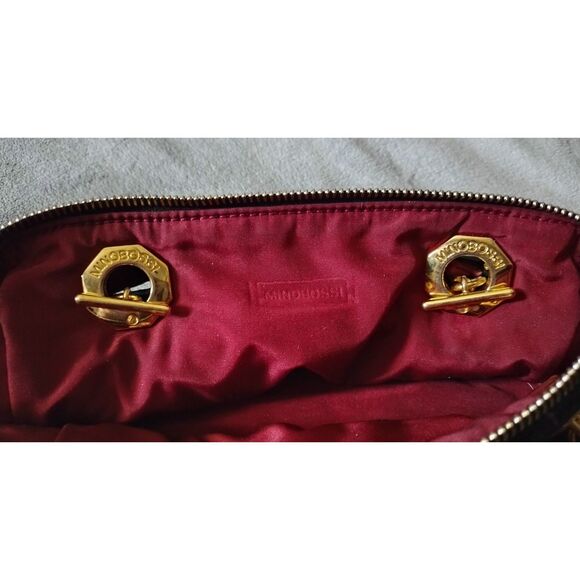 MINOBOSSI Firenze Reversible Red/Black Small Purse with Handles & Shoulder Strap - Picture 7 of 15